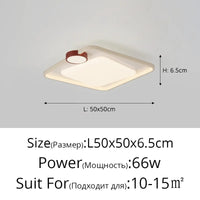 Plafonniers carrés ronds simples chambre LED éclairage intérieur moderne nordique | Marco Lucetti