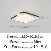 Plafonniers carrés ronds simples chambre LED éclairage intérieur moderne nordique | Marco Lucetti