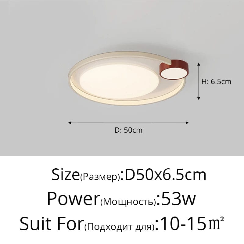 Plafonniers carrés ronds simples chambre LED éclairage intérieur moderne nordique | Marco Lucetti
