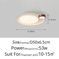 Plafonniers carrés ronds simples chambre LED éclairage intérieur moderne nordique | Marco Lucetti