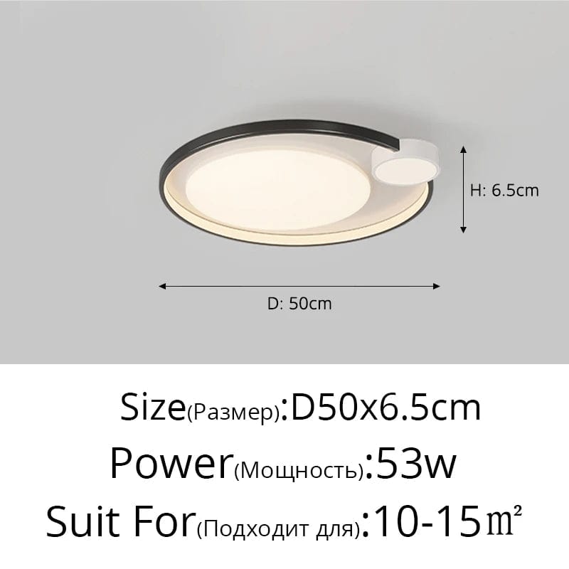 Plafonniers carrés ronds simples chambre LED éclairage intérieur moderne nordique | Marco Lucetti