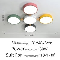 Plafonniers Créatifs Macaron en Bois pour Indoor Lighting LED Multicolore | Marco Lucetti