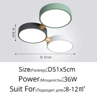 Plafonniers Créatifs Macaron en Bois pour Indoor Lighting LED Multicolore | Marco Lucetti 3 têtes B / Blanc froid, pas de télécommande