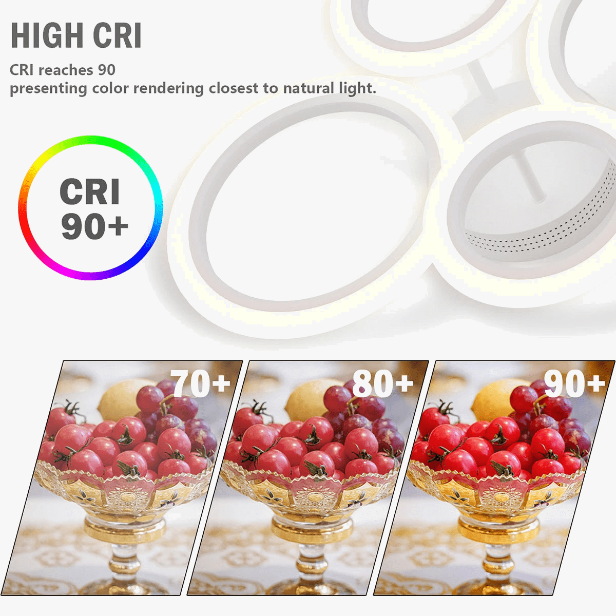 Plafonniers élégants à LEDs avec variateur de luminosité et télécommande pour salon chambre cuisine salle à manger | Marco Lucetti