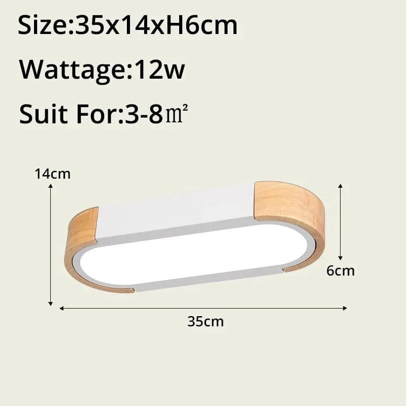 Plafonniers en bois avec Télécommande décorative | Marco Lucetti Blanc 35x14x6cm 12w / Blanc froid