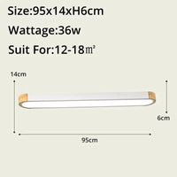 Plafonniers en bois avec Télécommande décorative | Marco Lucetti Blanc 95x14x6cm 36w / Blanc froid