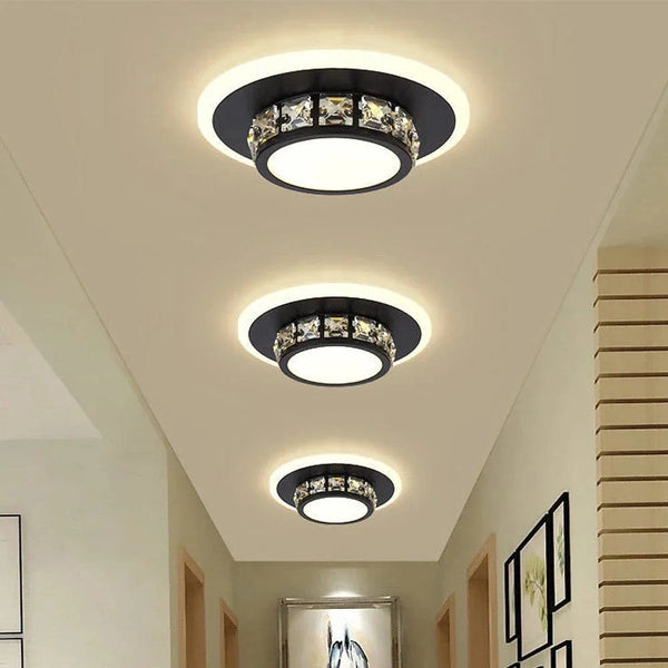Plafonniers en Cristal Modernes avec LED pour Salon Chambre Étude - Blanc/Noir | Marco Lucetti