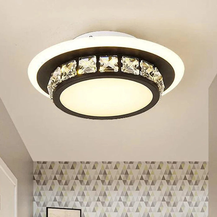 Plafonniers en Cristal Modernes avec LED pour Salon Chambre Étude - Blanc/Noir | Marco Lucetti