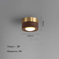 Plafonniers en noyer et frêne LED pour un éclairage intérieur haut de gamme | Marco Lucetti Bois de noyer B / Lumière 3 couleurs