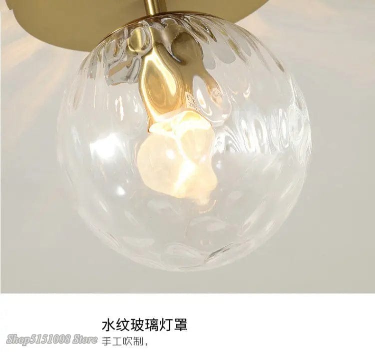 Plafonniers en verre boule ronde moderne pour un éclairage luxueux et abordable - Idéal pour restaurant, allée, couloir et balcon | Marco Lucetti