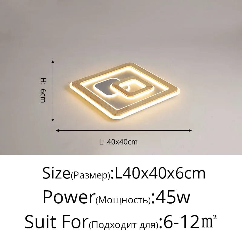 Plafonniers LED design à luminosité ajustable pour sublimer votre intérieur | Marco Lucetti L 40 x 40 cm - 45 W / Luminosité variable