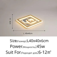 Plafonniers LED design à luminosité ajustable pour sublimer votre intérieur | Marco Lucetti L 40 x 40 cm - 45 W / Luminosité variable