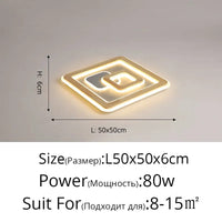 Plafonniers LED design à luminosité ajustable pour sublimer votre intérieur | Marco Lucetti L 50 x 50 cm - 80 W / Luminosité variable