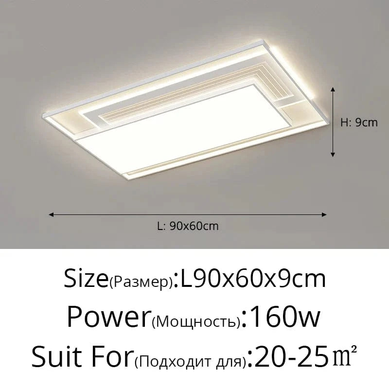 Plafonniers LED Design Moderne | Marco Lucetti Blanc D 90x60cm / 3 couleurs sans télécommande