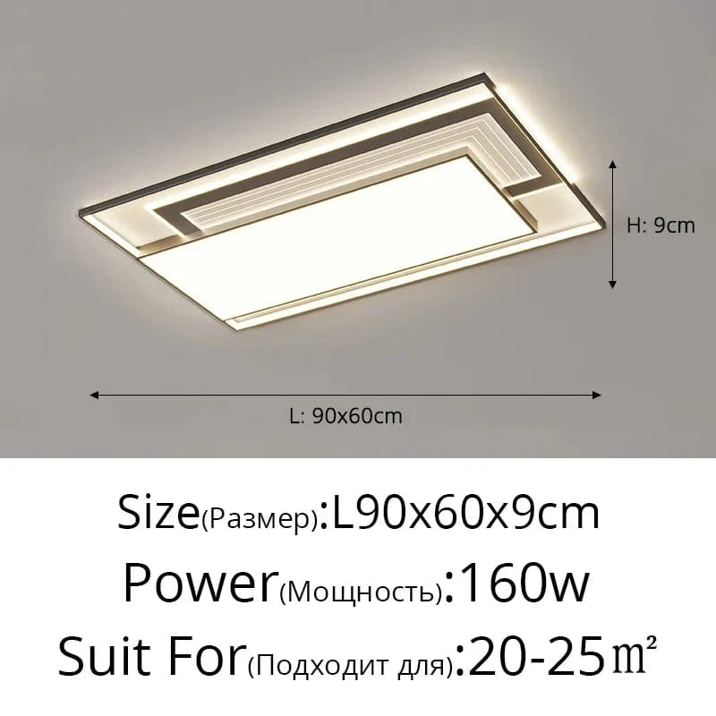 Plafonniers LED Design Moderne | Marco Lucetti Noir D 90x60cm / 3 couleurs sans télécommande