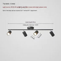 Plafonniers LED haoze pour maison et magasin | Marco Lucetti Noir 4 têtes