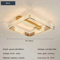 Plafonniers LED modernes avec intensité variable - Luxe et élégance pour vos espaces de vie | Marco Lucetti L80cm 90W / Lumière tamisée à distance / Corps d&#39;or