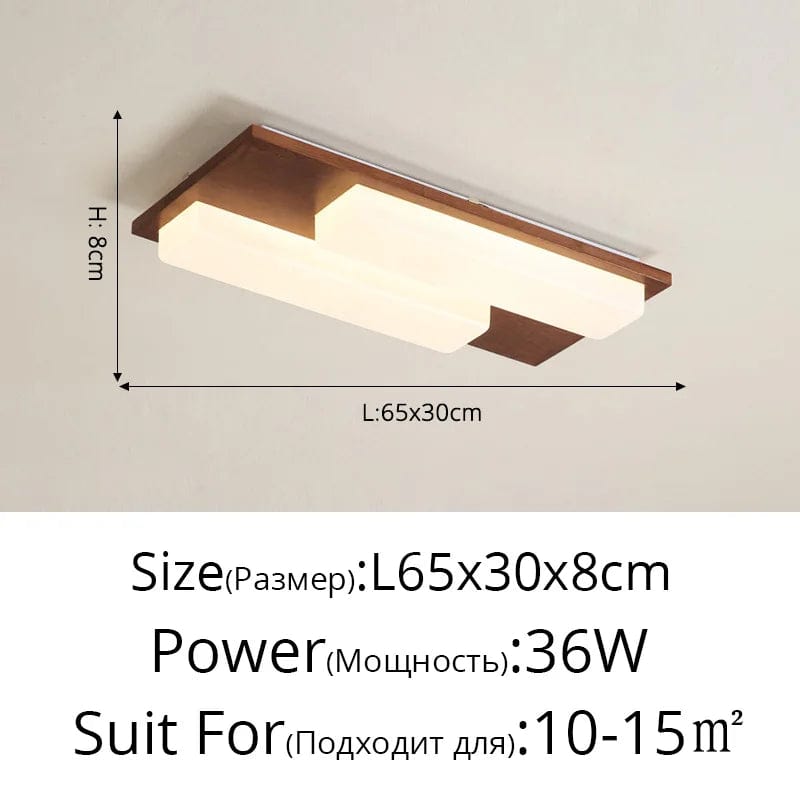 Plafonniers LED modernes en bois véritable - 4/6/9 têtes - Luminaire intérieur | Marco Lucetti
