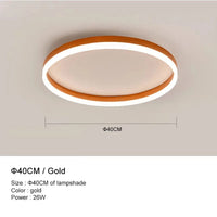 Plafonniers LED modernes en or et noir pour salon, cuisine et chambre à coucher | Marco Lucetti Or 40CM 26W / Blanc froid