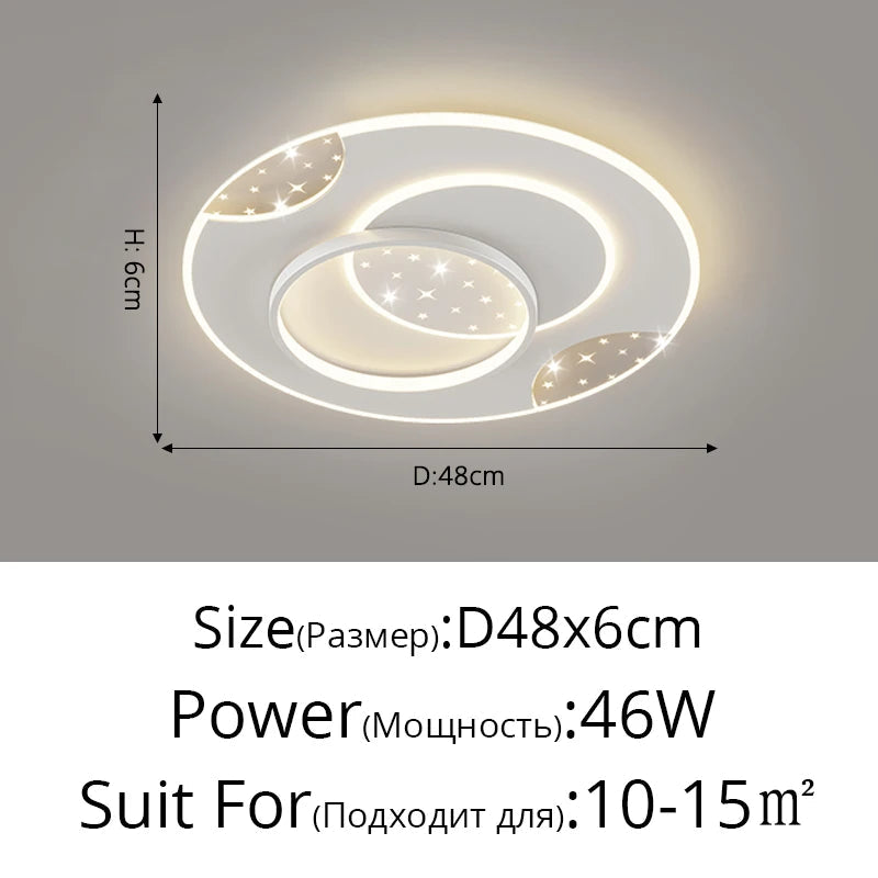 Plafonniers LED Modernes Encastrés - Style Nordique Minimaliste Étoilé