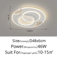 Plafonniers LED Modernes Encastrés - Style Nordique Minimaliste Étoilé