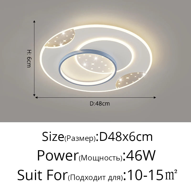 Plafonniers LED Modernes Encastrés - Style Nordique Minimaliste Étoilé