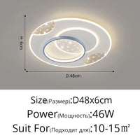 Plafonniers LED Modernes Encastrés - Style Nordique Minimaliste Étoilé