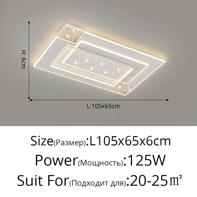 Plafonniers LED Modernes Encastrés - Style Nordique Minimaliste Étoilé