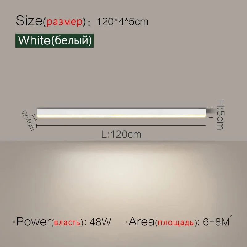 Plafonniers LED Modernes Nordiques pour Allée et Balcon - Collection Luminorais | Marco Lucetti Blanc L120cm / Blanc froid Pas de télécommande