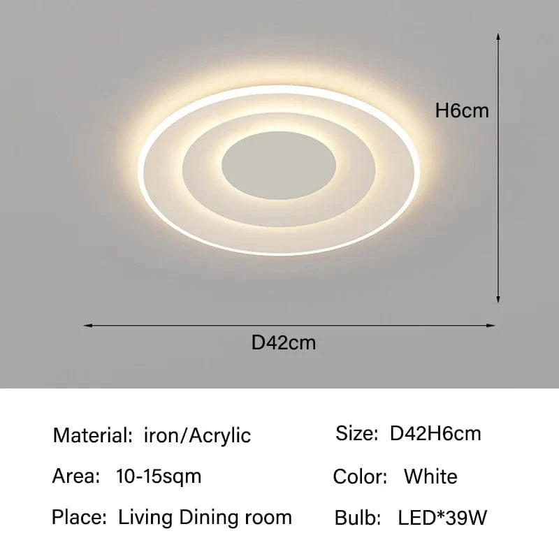 Plafonniers LED modernes pour illuminer votre intérieur | Marco Lucetti D42cmB / 3 lumières modifiables