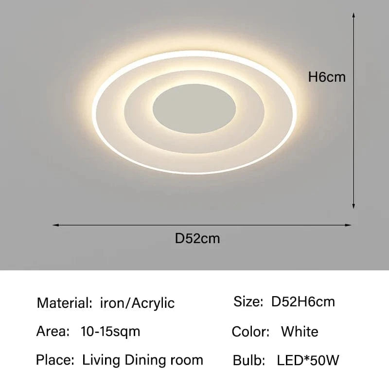 Plafonniers LED modernes pour illuminer votre intérieur | Marco Lucetti D52cmB / 3 lumières modifiables