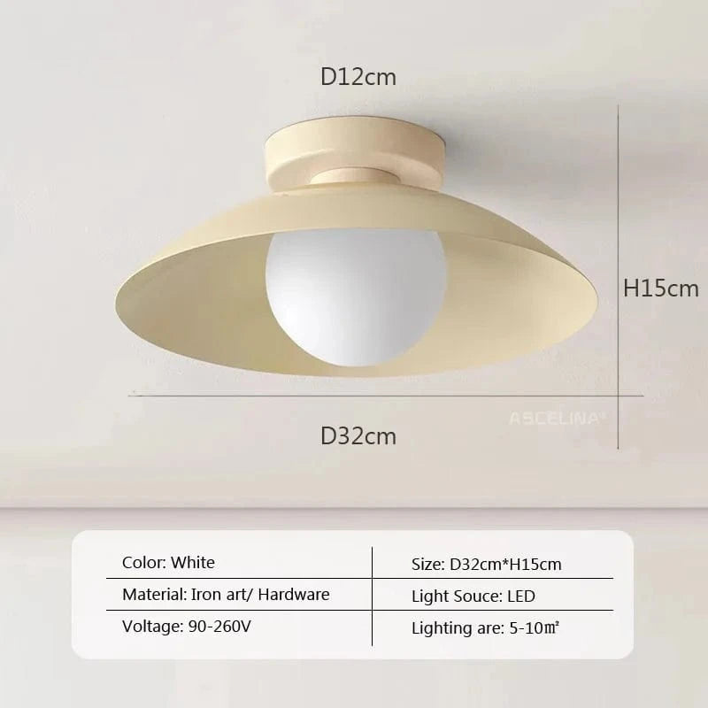 Plafonniers LED nordiques Ampoule en fer Macaron pour salon et chambre | Marco Lucetti Blanc / Blanc froid