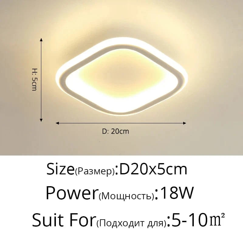 Plafonniers LED ronds et carrés : la simplicité illumine votre intérieur | Marco Lucetti Carré 18W blanc / Blanc chaud, pas de télécommande