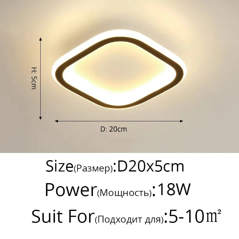 Plafonniers LED ronds et carrés : la simplicité illumine votre intérieur | Marco Lucetti Carré 18W noir / Luminosité variable