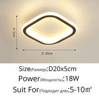 Plafonniers LED ronds et carrés : la simplicité illumine votre intérieur | Marco Lucetti Carré 18W noir / Luminosité variable