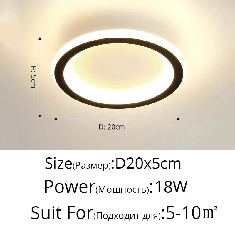 Plafonniers LED ronds et carrés : la simplicité illumine votre intérieur | Marco Lucetti Ronde 18W noir / Luminosité variable