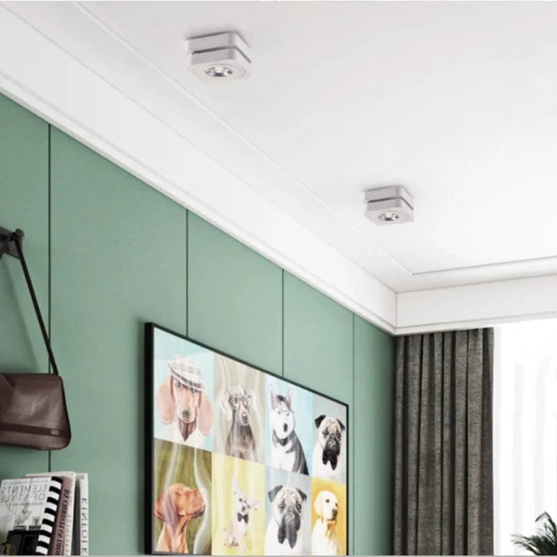 Plafonniers LED Spot 360° Rotation Downlights AC85-265V: 7W, 10W, 12W, 15W - COB LED Downlights Monté en Surface | Marco Lucetti