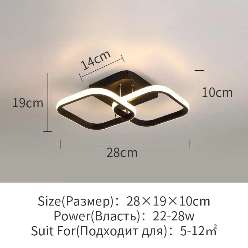 Plafonniers LED Surface pour Maison | Marco Lucetti E-Noir / Blanc froid