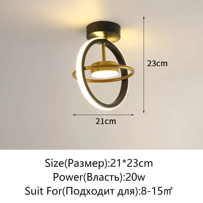 Plafonniers LED Surface pour Maison | Marco Lucetti H-Noir-Rond / Blanc froid