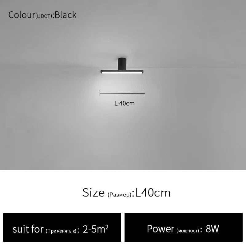 Plafonniers Minimalistes Nordiques: Illuminez Votre Intérieur | Marco Lucetti Noir L40cm / Blanc froid (6 000 K)