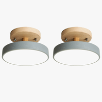 Plafonniers modernes LED nordiques en bois pour cuisine, salon, chambre ou salle de bain - Gris | Marco Lucetti