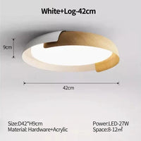 Plafonniers modernes minimalistes de style japonais pour chambre à coucher, salon, étude et restaurant | Marco Lucetti Bûche-Blanc-42cm / Gradation tricolore