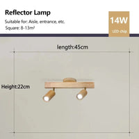 Plafonniers NordikWood™ avec Spot Rotatif à Réglage Facile | Marco Lucetti A Bois 2H / Blanc froid