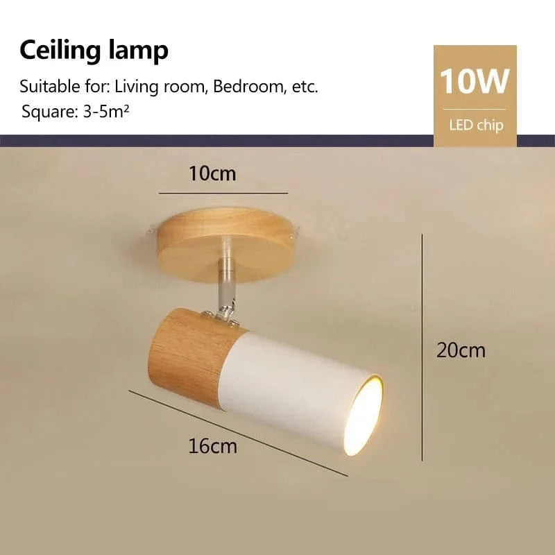 Plafonniers NordikWood™ avec Spot Rotatif à Réglage Facile | Marco Lucetti Blanc / Blanc froid