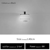 Plafonniers nordiques minimalistes pour un intérieur épuré | Marco Lucetti Noir L40cm / Blanc froid (6 000 K)