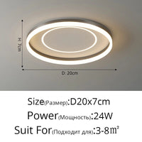 Plafonniers Nordiques Modernes à Bande LED pour Allée et Balcon | Marco Lucetti