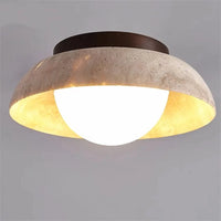 Plafonniers ronds en travertin jaune naturel nordique - Collection Scandinave | Marco Lucetti