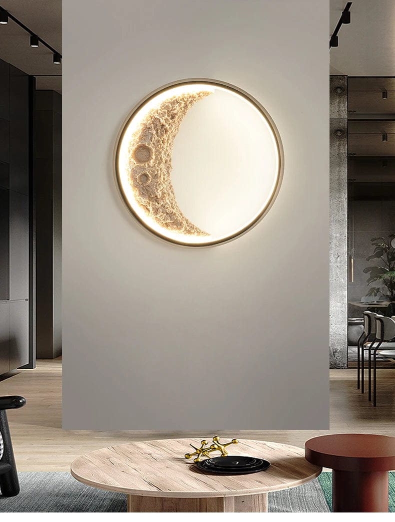 Post-moderne LED Art Lampe Lune pour Porche Couloir Chambre Salon | Marco Lucetti