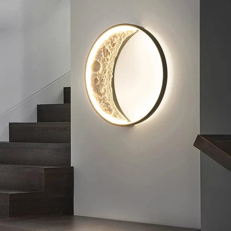 Post-moderne LED Art Lampe Lune pour Porche Couloir Chambre Salon | Marco Lucetti