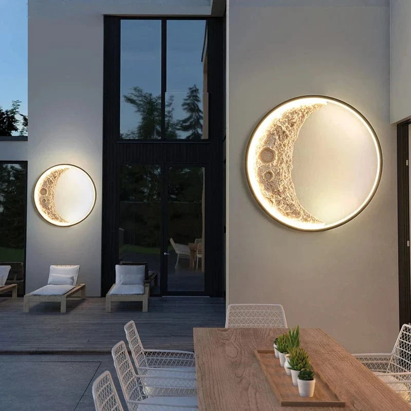Post-moderne LED Art Lampe Lune pour Porche Couloir Chambre Salon | Marco Lucetti